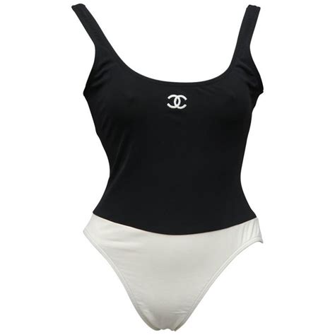 chanel bathing suit replica|chanel black and white swimsuit.